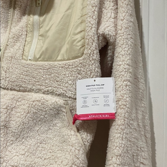 New with tag Athleta Girl Fleece Sherpa Teddy Jacket - Picture 4 of 10